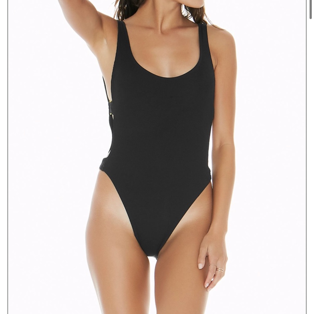 NWT l*space black one piece bathing suit